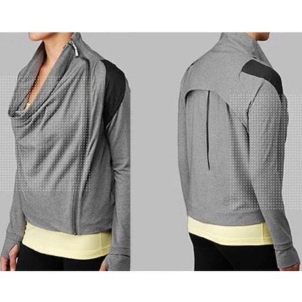 Lululemon Sway Grey Asymmetric Moto Zip Jacket